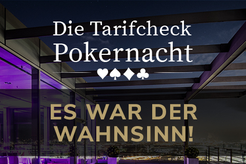 Ein Blick auf die erfolgreiche Tarifcheck Pokernacht Vol.2 über den Dächern Hamburgs