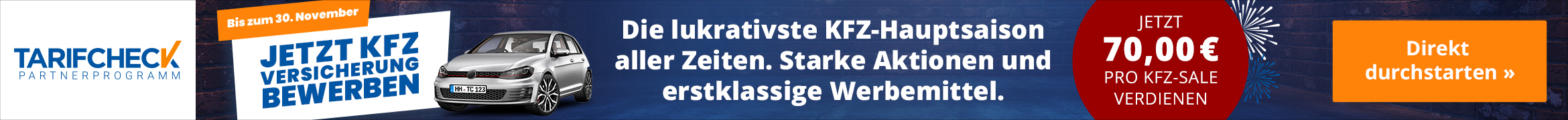 Jetzt Kfz-Versicherung bewerben!