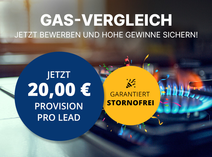 Hohe Wechselbereitschaft beim Gas: Jetzt STORNOFREIE 20,00 € pro Lead sichern!